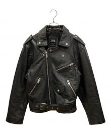 ZARA（ザラ）の古着「レザーライダースジャケット」｜ブラック