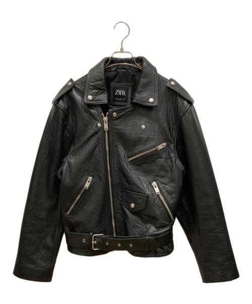 ZARA（ザラ）ZARA (ザラ) レザーライダースジャケット ブラック サイズ:SIZE Mの古着・服飾アイテム