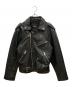 ZARA（ザラ）の古着「レザーライダースジャケット」｜ブラック