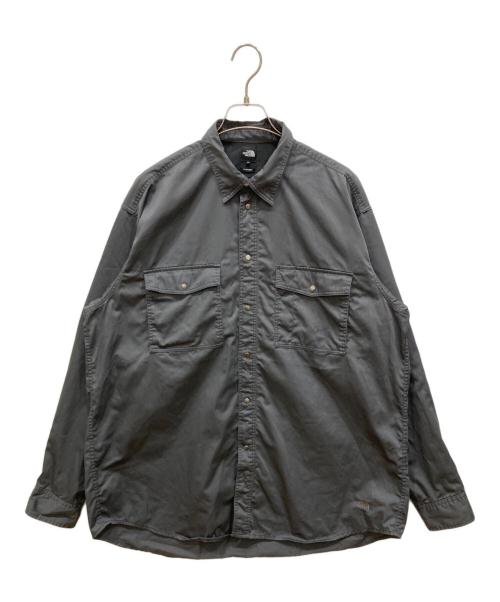 THE NORTH FACE（ザ ノース フェイス）THE NORTH FACE (ザ ノース フェイス) ロングスリーブロックステディチノシャツ グレー サイズ:SIZE Lの古着・服飾アイテム