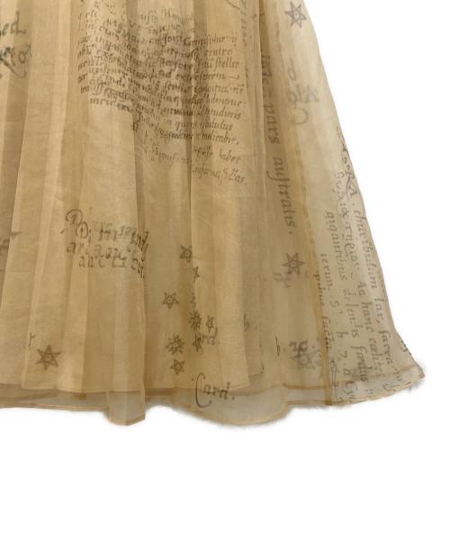 Ameri（アメリ）AMERI (アメリ) HOROSCOPE SHEER PLEATS SKIRT ベージュ サイズ:Ⅿの古着・服飾アイテム