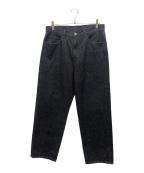 STEVEN ALANスティーブンアラン）の古着「13.5oz デニム 5ポケット バギー パンツ」｜ブラック