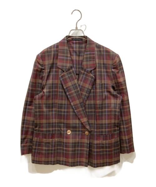 Burberry's（バーバリーズ）Burberry's (バーバリーズ) テーラードジャケット ボルドー サイズ:13brの古着・服飾アイテム