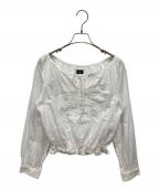 the Barnnetザ バーネット）の古着「Pleatib Blouse」｜ホワイト