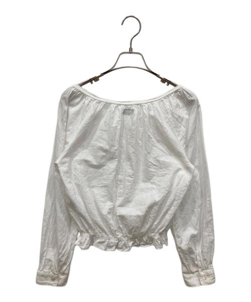 the Barnnet（ザ バーネット）The Barnnet (ザ バーネット) Pleatib Blouse ホワイト サイズ:SIZE Freeの古着・服飾アイテム