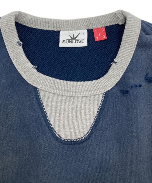 SUNLOVE（サンラブ）SUNLOVE (サンラブ) TOKYO POPUP クルーネック スウェット ネイビー サイズ:SIZE Lの古着・服飾アイテム