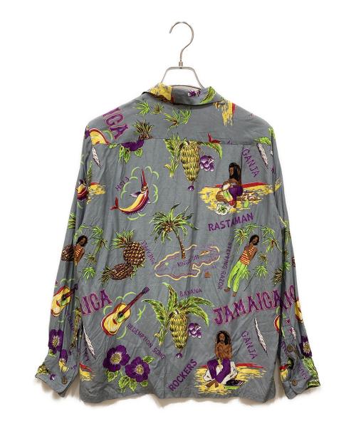 WACKO MARIA（ワコマリア）WACKO MARIA (ワコマリア) JAMAICA L/S HAWAIAN SHIRT ブルー サイズ:SIZE Mの古着・服飾アイテム