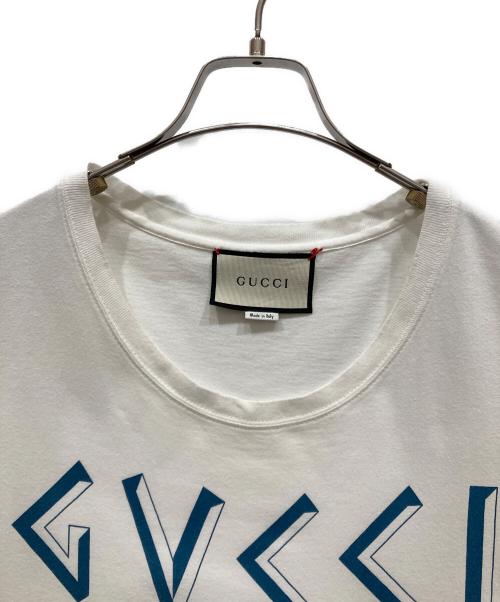GUCCI（グッチ）GUCCI (グッチ) Disney (ディズニー) ドナルドワッペン フロントデザイン クルーネック半袖Tシャツ ホワイト サイズ:SIZE XSの古着・服飾アイテム