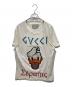 GUCCI（グッチ）の古着「ドナルドワッペン フロントデザイン クルーネック半袖Tシャツ」｜ホワイト