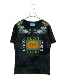 GUCCI（グッチ）の古着「Floral Embroidery Tee」｜ブラック