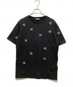 DIOR HOMME×KAWSディオール オム×カウズ）の古着「総柄Bee刺繍入りTシャツ」｜ブラック