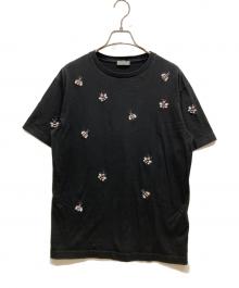 DIOR HOMME×KAWS（ディオール オム×カウズ）の古着「総柄Bee刺繍入りTシャツ」｜ブラック