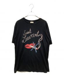 Saint Laurent Paris（サンローランパリ）の古着「ブラッドラスター 半袖シャツ」｜ブラック