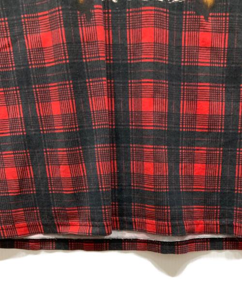 GIVENCHY（ジバンシィ）GIVENCHY (ジバンシィ) プリントチェックシャツ レッド×ブラック サイズ:SIZE XXSの古着・服飾アイテム