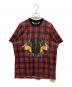 GIVENCHY（ジバンシィ）の古着「プリントチェックシャツ」｜レッド×ブラック
