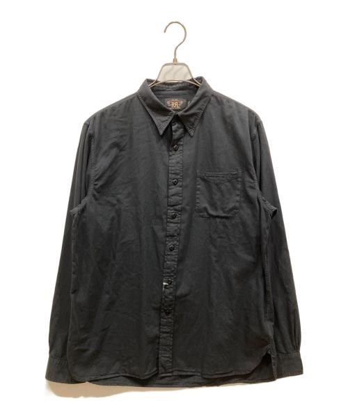 RRL（ダブルアールエル）RRL (ダブルアールエル) Railman Work Shirt　レイルマン・ワークシャツ ブラック サイズ:SIZE Lの古着・服飾アイテム