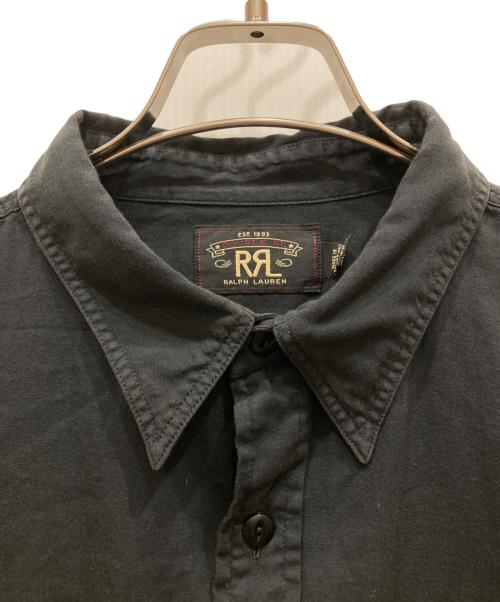 RRL（ダブルアールエル）RRL (ダブルアールエル) Railman Work Shirt　レイルマン・ワークシャツ ブラック サイズ:SIZE Lの古着・服飾アイテム