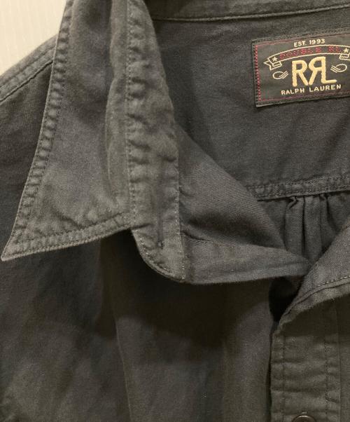 RRL（ダブルアールエル）RRL (ダブルアールエル) Railman Work Shirt　レイルマン・ワークシャツ ブラック サイズ:SIZE Lの古着・服飾アイテム