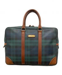 POLO RALPH LAUREN（ポロ・ラルフローレン）の古着「チェックブリーフケース」｜グリーン