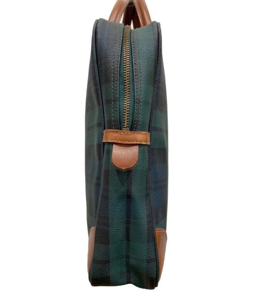 POLO RALPH LAUREN（ポロ・ラルフローレン）POLO RALPH LAUREN (ポロ・ラルフローレン) チェックブリーフケース グリーンの古着・服飾アイテム