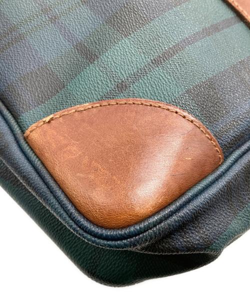 POLO RALPH LAUREN（ポロ・ラルフローレン）POLO RALPH LAUREN (ポロ・ラルフローレン) チェックブリーフケース グリーンの古着・服飾アイテム