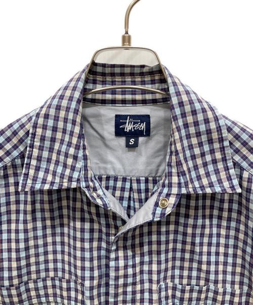 stussy（ステューシー）stussy (ステューシー) 半袖シャツ ブルー サイズ:SIZE Sの古着・服飾アイテム
