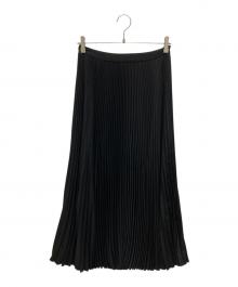 Graphpaper（グラフペーパー）の古着「Satin Pleats Skirt」｜ブラック