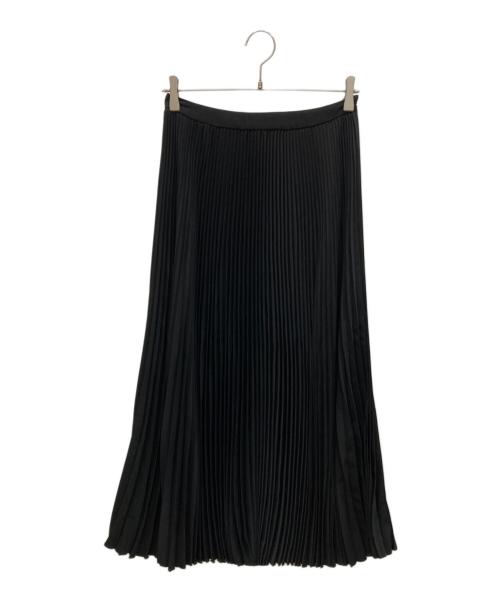 Graphpaper（グラフペーパー）Graphpaper (グラフペーパー) Satin Pleats Skirt ブラック サイズ:SIZE 00の古着・服飾アイテム