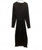 BASERANGEベースレンジ）の古着「SHAW LONG SLEEVE KAFTAN ワンピース」｜ブラック