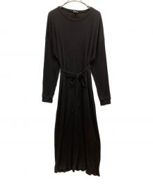 BASERANGE（ベースレンジ）の古着「SHAW LONG SLEEVE KAFTAN ワンピース」｜ブラック