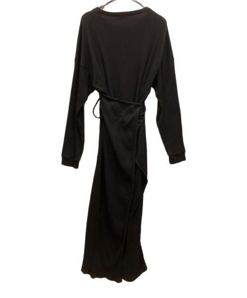 BASERANGE（ベースレンジ）BASERANGE (ベースレンジ) SHAW LONG SLEEVE KAFTAN ワンピース ブラック サイズ:SIZE XSの古着・服飾アイテム