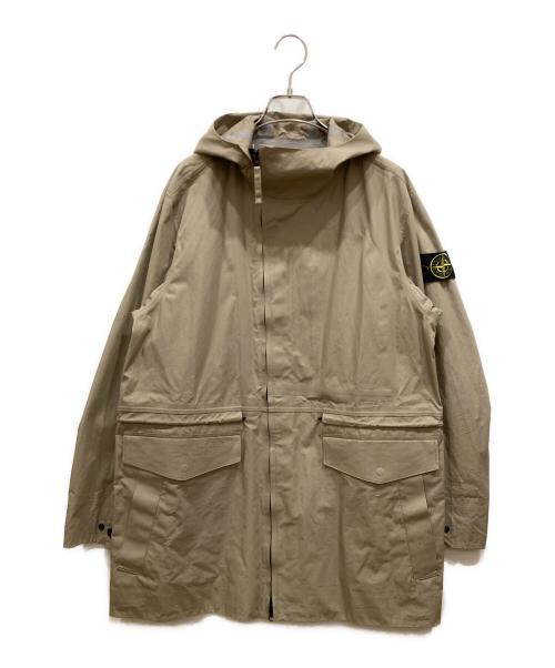 STONE ISLAND（ストーンアイランド）STONE ISLAND (ストーンアイランド) WATER REPELLENT SUPIMA COTTONフードコート ベージュ サイズ:SIZE Mの古着・服飾アイテム