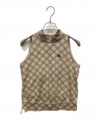 BURBERRY BLUE LABELバーバリー ブルー レーベル）の古着「チェックノースリーブカットソー」｜ベージュ
