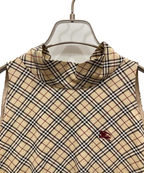BURBERRY BLUE LABEL（バーバリー ブルー レーベル）BURBERRY BLUE LABEL (バーバリー ブルー レーベル) チェックノースリーブカットソー ベージュ サイズ:SIZE 38の古着・服飾アイテム