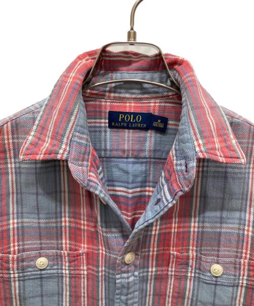 POLO RALPH LAUREN（ポロ・ラルフローレン）POLO RALPH LAUREN (ポロ・ラルフローレン) チェックシャツ ブルー×レッド サイズ:SIZE Mの古着・服飾アイテム