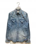 Denim & Supply Ralph Laurenデニム＆サプライ ラルフローレン）の古着「ネイティブ柄デニムシャツ」｜ブルー