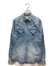 Denim & Supply Ralph Lauren（デニム＆サプライ ラルフローレン）の古着「ネイティブ柄デニムシャツ」｜ブルー