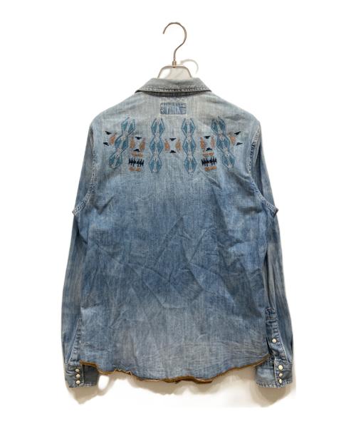 Denim & Supply Ralph Lauren（デニム＆サプライ ラルフローレン）DENIM & SUPPLY RALPH LAUREN (デニム＆サプライ ラルフローレン) ネイティブ柄デニムシャツ ブルー サイズ:SIZE Sの古着・服飾アイテム