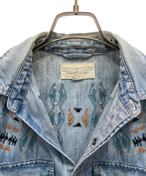 Denim & Supply Ralph Lauren（デニム＆サプライ ラルフローレン）DENIM & SUPPLY RALPH LAUREN (デニム＆サプライ ラルフローレン) ネイティブ柄デニムシャツ ブルー サイズ:SIZE Sの古着・服飾アイテム