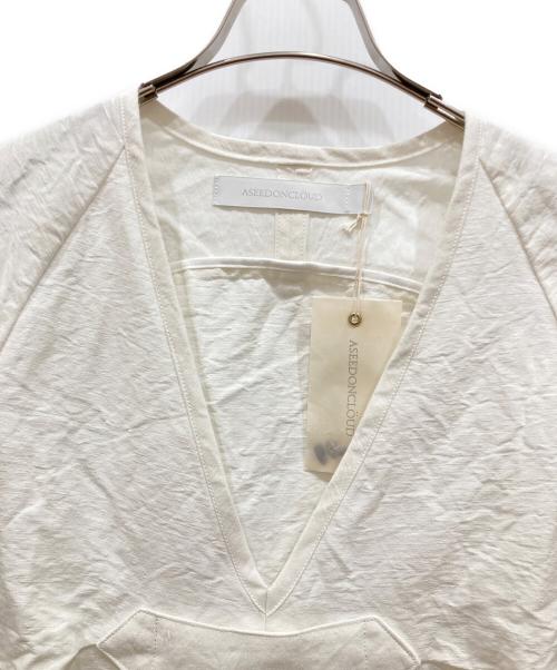 ASEEDONCLOUD（アシードンクラウド）ASEEDONCLOUD (アシードンクラウド) クラシカルリネンボリュームスリーブワンピース アイボリー サイズ:SIZE Mの古着・服飾アイテム