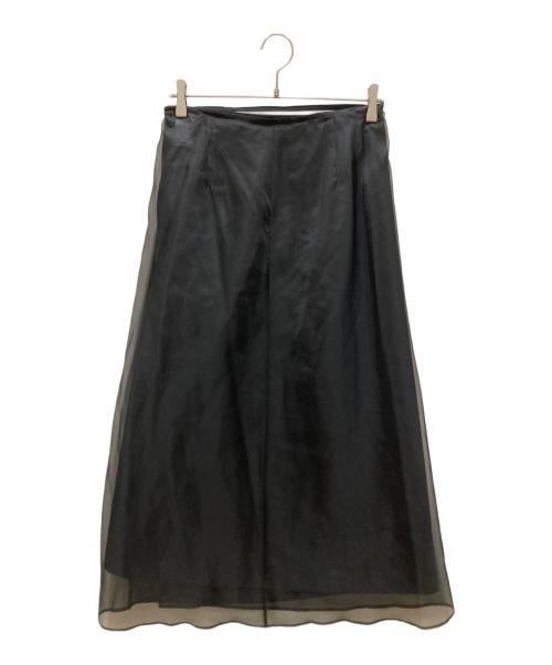 L'appartement（アパルトモン）L'Appartement (アパルトモン) WRAP SKIRT with ORGANDY ネイビー サイズ:SIZE 38の古着・服飾アイテム