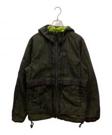 DIESEL（ディーゼル）の古着「ナイロンジップジャケット」｜イエロー×ブラック