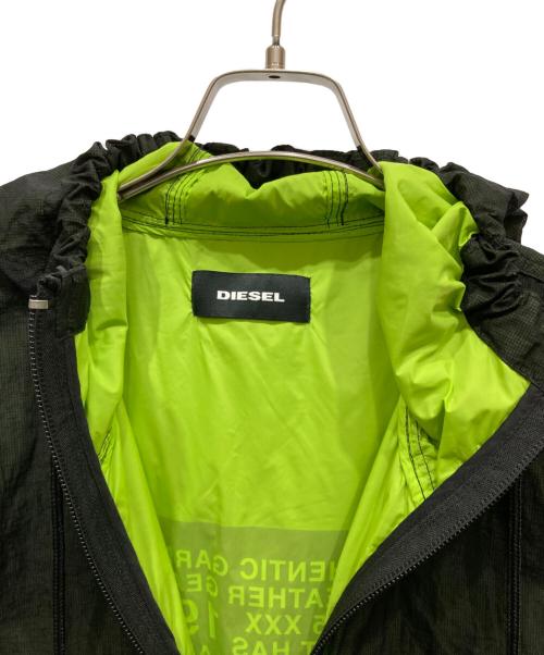 DIESEL（ディーゼル）DIESEL (ディーゼル) ナイロンジップジャケット イエロー×ブラック サイズ:SIZE Sの古着・服飾アイテム