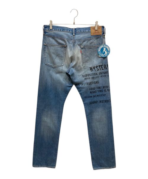 Hysteric Glamour（ヒステリックグラマー）Hysteric Glamour (ヒステリックグラマー) SLASH TYPE LOGO スリムストレートデニムパンツ インディゴ サイズ:SIZE 81cm (W32)の古着・服飾アイテム