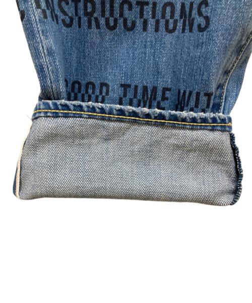 Hysteric Glamour（ヒステリックグラマー）Hysteric Glamour (ヒステリックグラマー) SLASH TYPE LOGO スリムストレートデニムパンツ インディゴ サイズ:SIZE 81cm (W32)の古着・服飾アイテム
