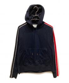 Thom Browne（トムブラウン）の古着「Interlocking RWB Stripe Hoodie」｜ネイビー