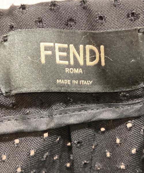 FENDI（フェンディ）FENDI (フェンディ) パンチング ウールパンツ ブラック サイズ:SIZE 46の古着・服飾アイテム