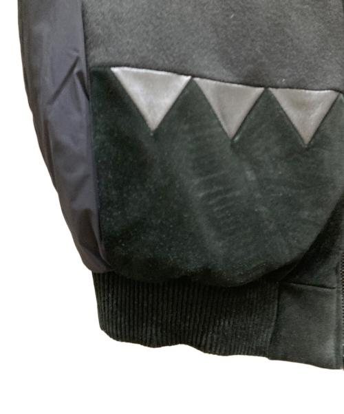 FENDI（フェンディ）FENDI (フェンディ) モンスターアイレザー切替ダウンジャケット ブラック サイズ:SIZE 48の古着・服飾アイテム