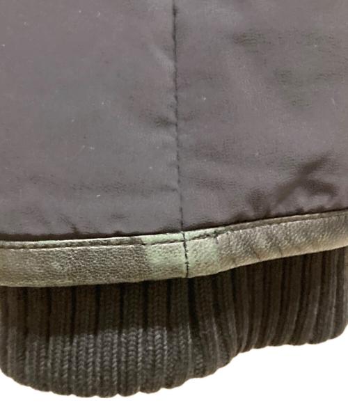 FENDI（フェンディ）FENDI (フェンディ) モンスターアイレザー切替ダウンジャケット ブラック サイズ:SIZE 48の古着・服飾アイテム