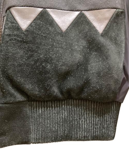 FENDI（フェンディ）FENDI (フェンディ) モンスターアイレザー切替ダウンジャケット ブラック サイズ:SIZE 48の古着・服飾アイテム